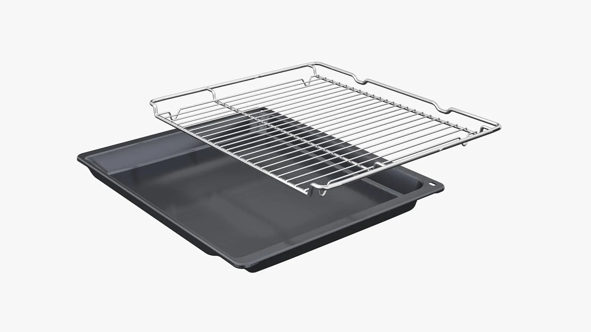 Bosch – Piekarnik wielofunkcyjny, seria 4, szerokość 60 cm, asystent czyszczenia wodą, Termoobieg 3D, stal szlachetna, HBA514ES3