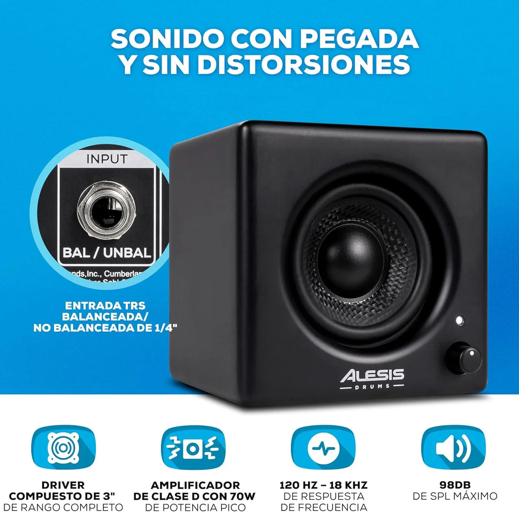 Alesis Nitro Max Kit – Elektroniczna perkusja z cichymi naciągami siateczkowymi, dwustrefowym padem werbla 10", Bluetooth, 440+ autentycznych brzmień, lekcjami Drumeo, USB MIDI, pedałem stopy