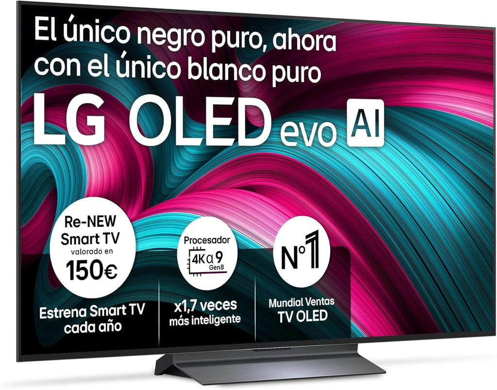 OLED48C54LA - Telewizor 48", OLED EVO 4K, Smart TV AI C5, WebOS 25, Super Upscaling, Dolby Vision i Dolby Atmos, AMD FreeSync, Alexa/Asystent Google, Czarny