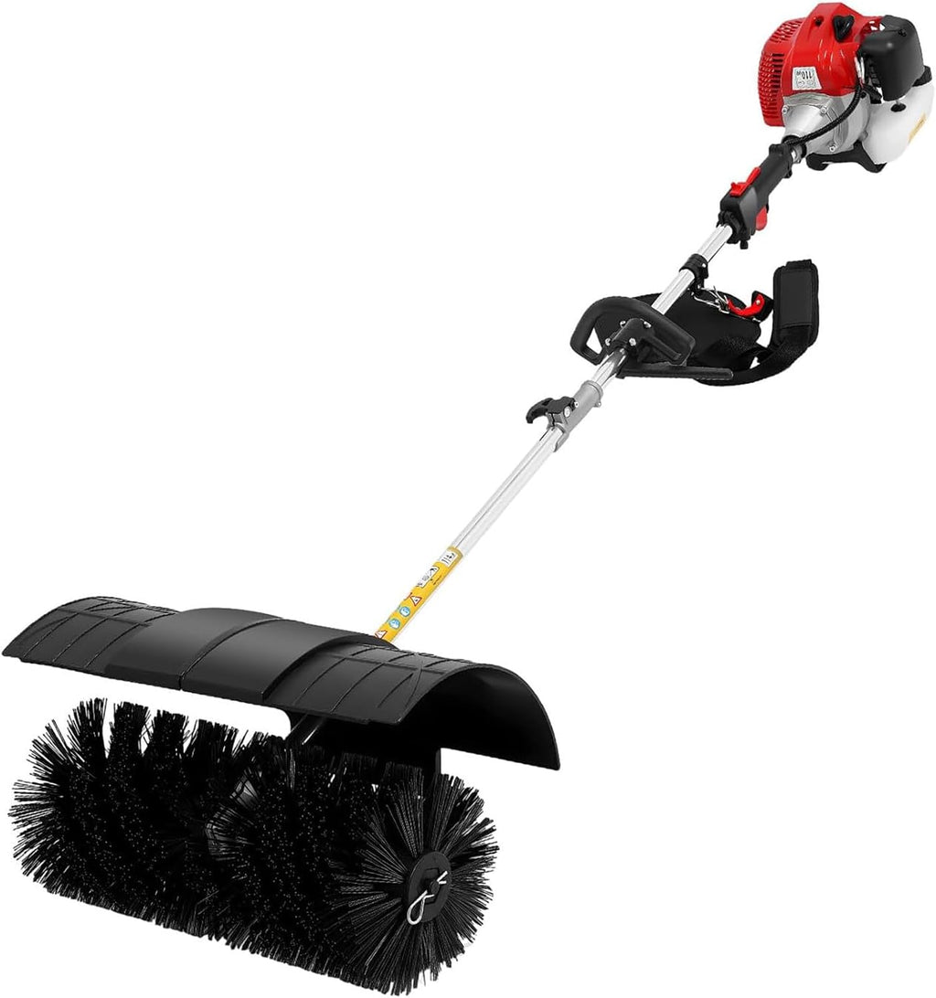 Ręczna zamiatarka spalinowa 52 cm3 z 2-suwowym silnikiem, do czyszczenia podjazdów, trawników, sztucznej trawy, szczotka elektryczna,narzędzia czyszczące, do użytku na zewnątrz