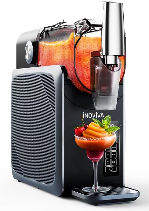 Maszyna do granity INOVIVA, bez lodu, 2 l, do użytku domowego, z funkcją samoczyszczenia, 5 zaprogramowanych trybów, do granity, mrożonej margarity, frappé i koktajli (wersja S1.2)
