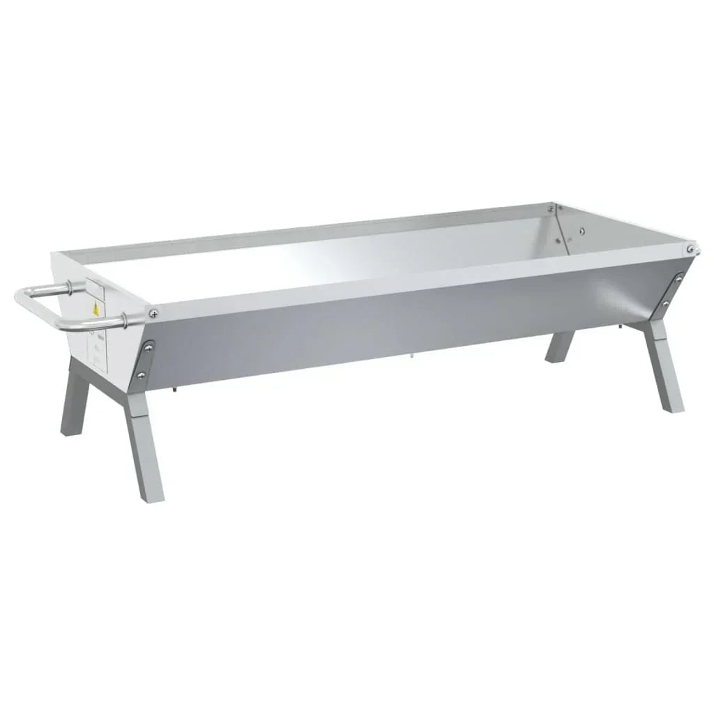Taca na Grill Ze Stali Nierdzewnej Srebrna 118x42x30,5 cm Vidaxl