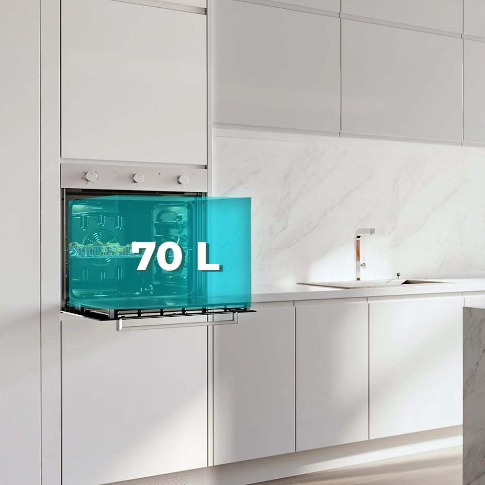 Piekarnik do zabudowy Cecotec Multifunción 70L Bolero Hexa M236000 Inox Time. 2800W, 6 funkcji, Timer, Steam Base XXL, Steam Assist, Steam EasyClean, wentylator chłodzący, tryb rozmrażania, Eco, konwekcja