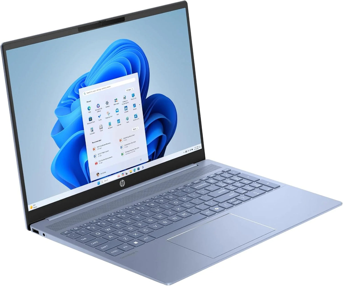 HP OmniBook 5 16″ OLED, Laptop (procesor AMD Ryzen AI 7 350, 32 GB RAM, 1 TB SSD, grafika AMD Radeon 860M, Windows 11 Home) Niebieski - Klawiatura QWERTY hiszpańska