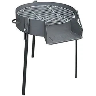 Flores Cortes - Grill okrągły na drewno i węgiel z podstawą 600 mm.