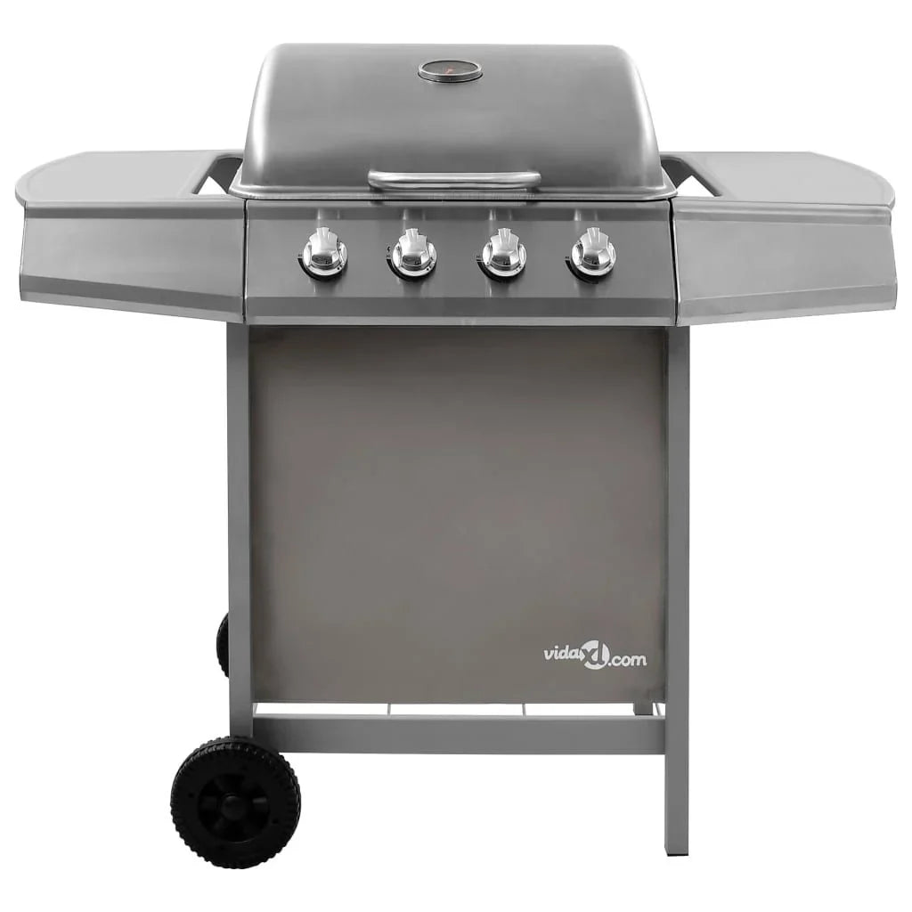 Grill gazowy 4-palnikowy srebrny Vidaxl