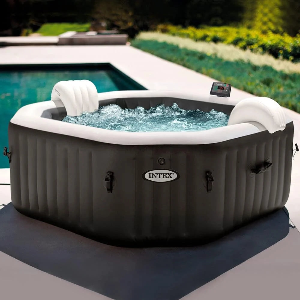 Intex Spa dmuchane ośmiokątne dla 4 osób, Deluxe z bąbelkami i dyszami wodnymi (55081)