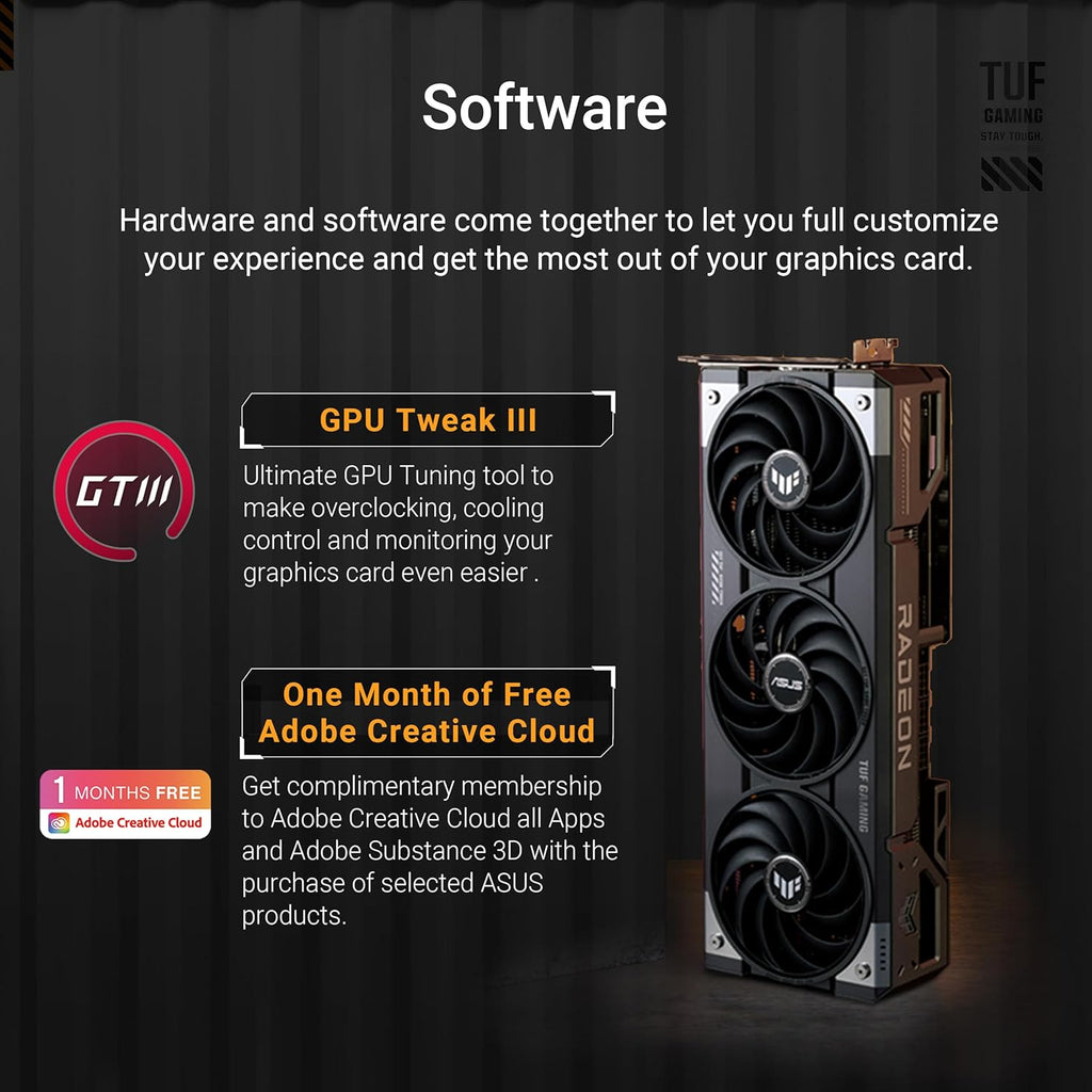 ASUS Radeon RX 9070 XT TUF Gaming OC (16 GB GDDR6/PCI Express 5.0/MHz/20000 MHz)