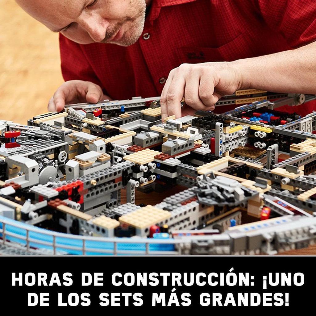 LEGO Star Wars Sokół Millennium, model konstrukcyjny dla dorosłych, statek kosmiczny Hana Solo z minifigurkami Chewbaki, Lei i C-3PO, kolekcjonerski prezent dla mężczyzn, kobiet i fanów, 75192