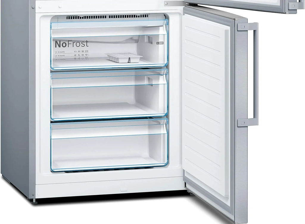 Bosch Serie 4 - Lodówko-zamrażarka, NoFrost, 203 x 70 cm, 438 L, VitaFresh, biała - KGN49XIDQ