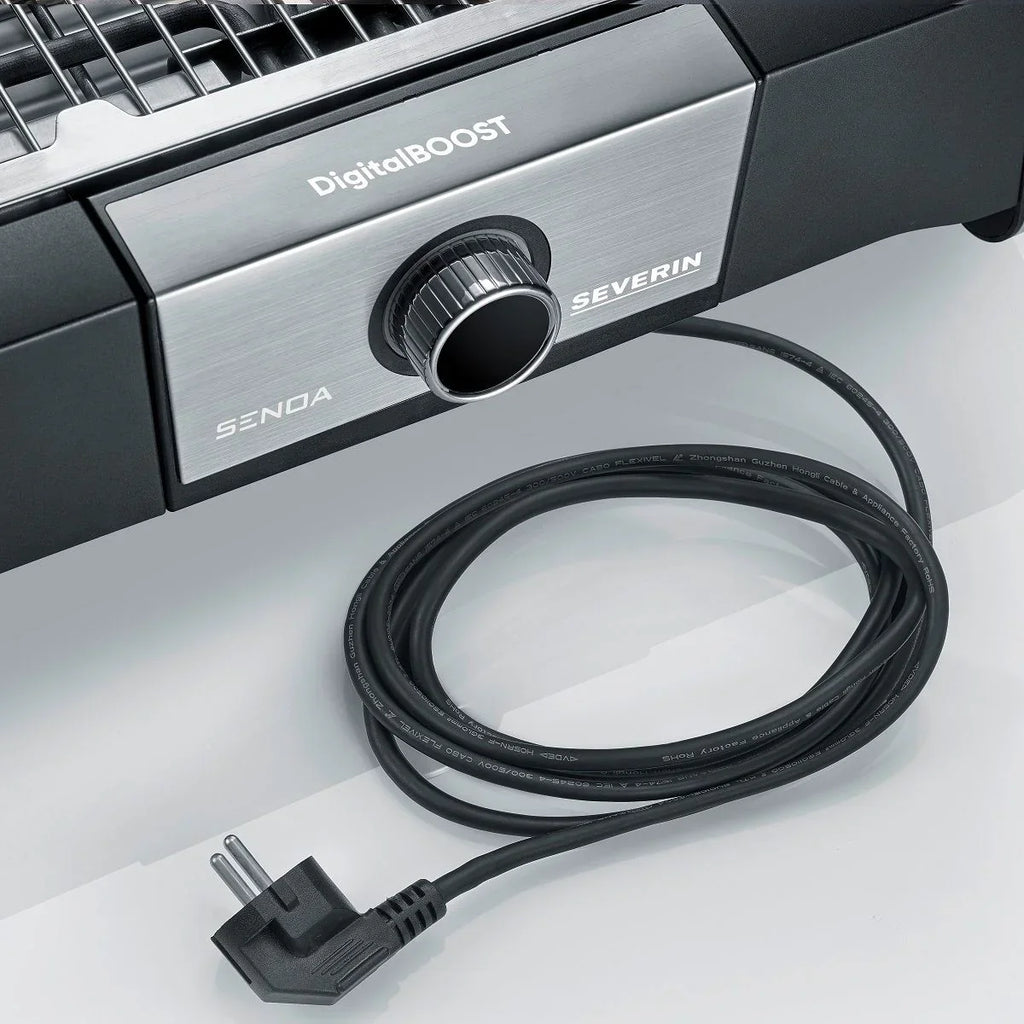 Severin Barbacoa Grill Elektryczny Z Cyfrowym Wyświetlaczem Oled Boost S Na Nóżkach Czarny Pg 8118