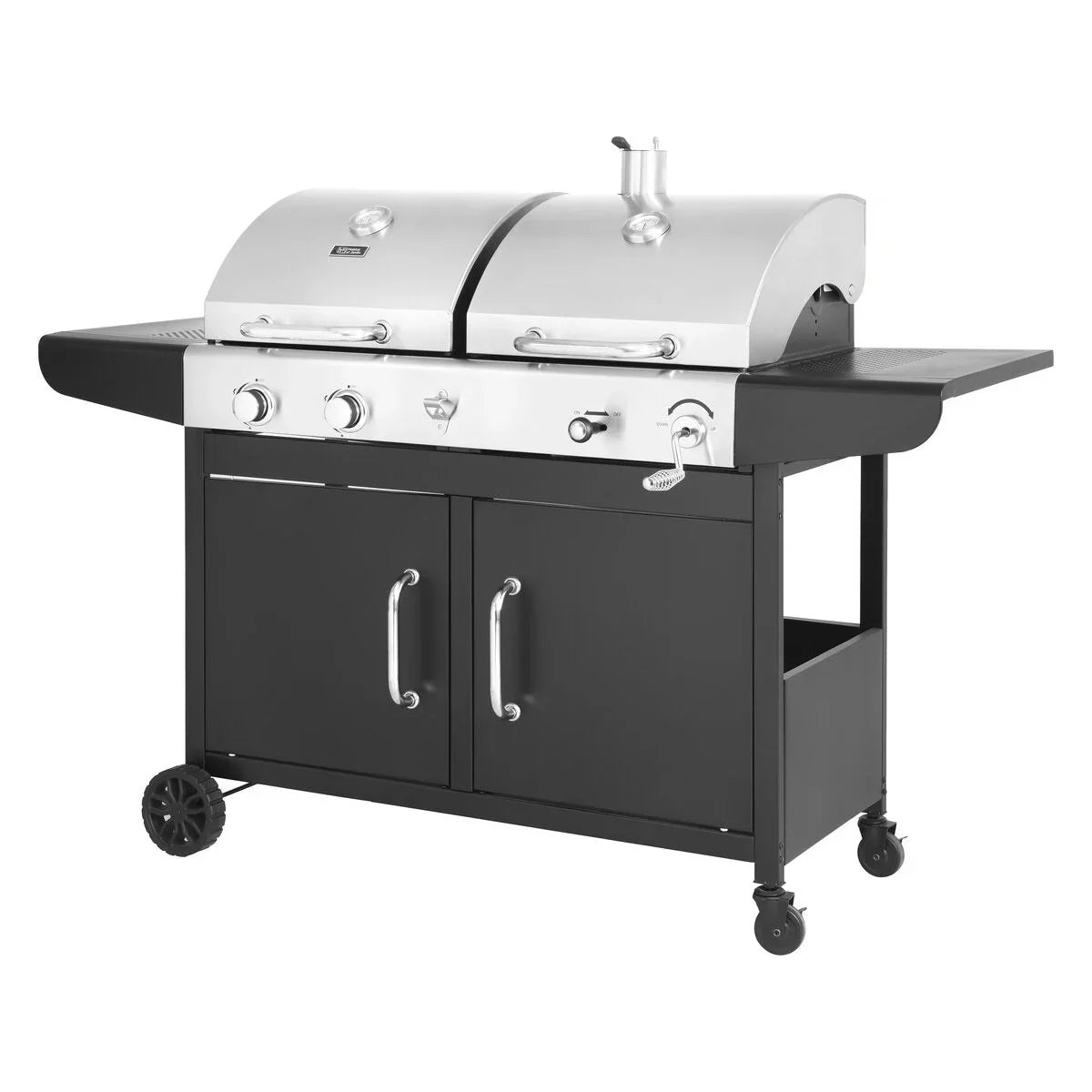 Grill gazowo-węglowy „Western” 2 w 1 – Czarny