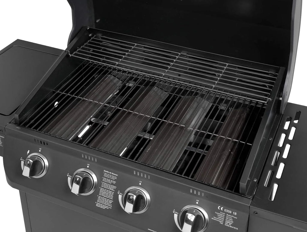 Grill gazowy „COLUMBUS” 4 + 1 palnik El Fuego® BBQ grill na kółkach, grill gazowy Barbecue AY 563