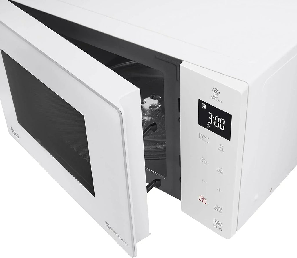 LG MH6535GIS Kuchenka mikrofalowa z technologią Inverter i kwarcowym grillem, pojemność 25 litrów, moc 1000 W, programy automatyczne, regulowane poziomy mocy dla optymalnego gotowania i funkcja EasyClean, czarna