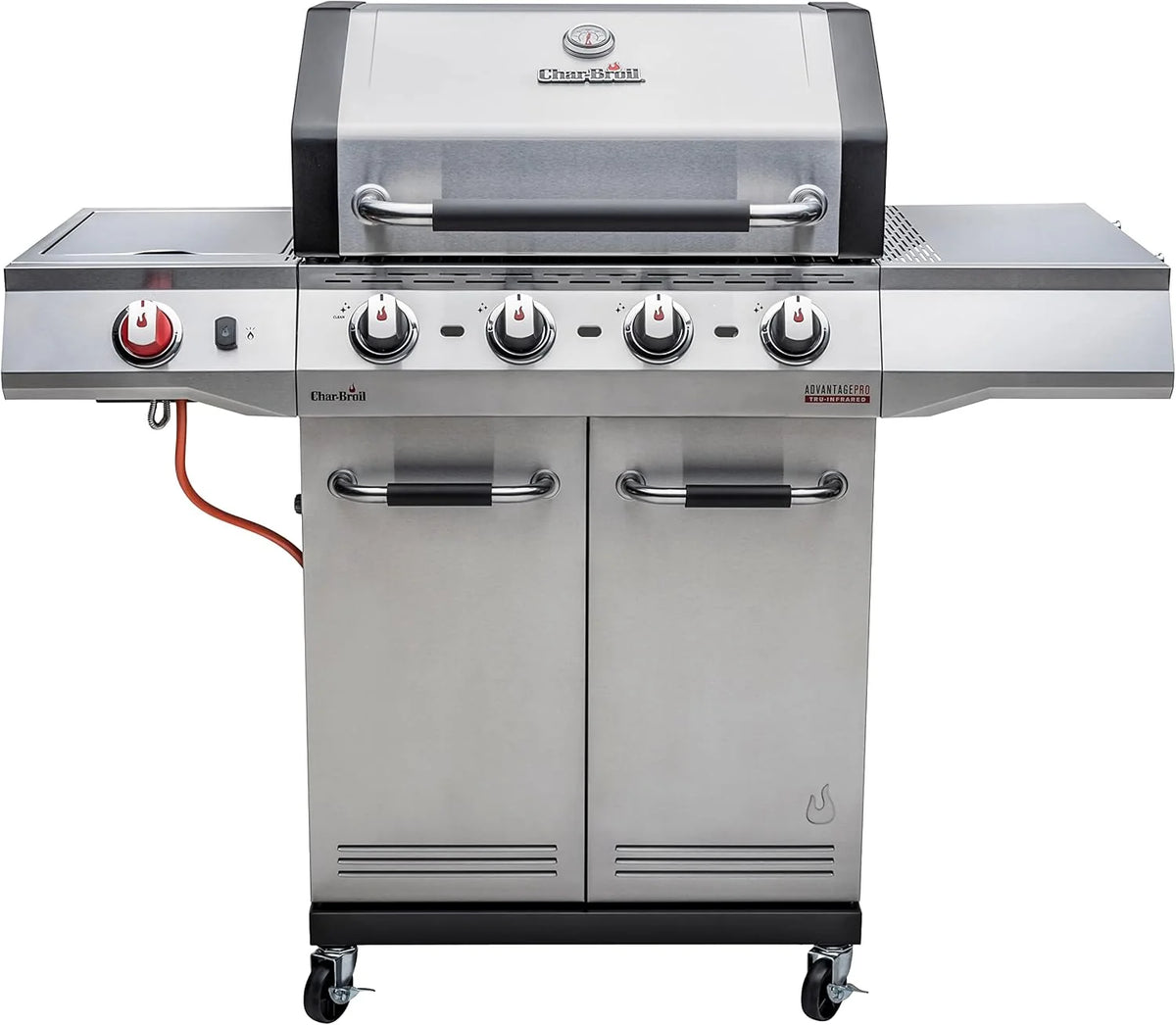 Char-Broil Grill gazowy Advantage PRO S 4 - Grill gazowy z 4 palnikami i technologią TRU-Infrared, palnik o wysokiej wydajności 900°C, ruszty żeliwne