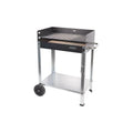 Cofan Grill węglowy na kółkach | Regulowany ruszt | Z cegłą szamotową i uchwytem bocznym | Łatwy transport | Duża powierzchnia grillowania | Wymiary: 56,7 x 36 x 83 cm