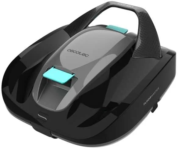 Robot czyszczący basen Cecotec bezprzewodowy Conga Pooldroid 2000 FloorMaster. Czas pracy 100 min, basen bez spadków, do 80 m², maksymalna głębokość 2,5 m, pojemność 2,5 l, filtr o wysokiej wydajności