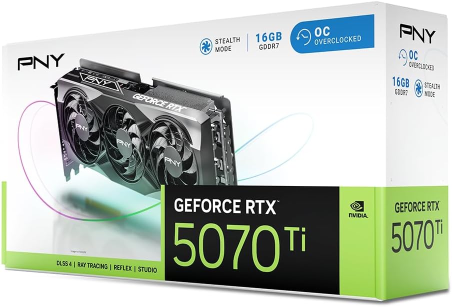 PNY Karta graficzna GeForce RTX™ 5070Ti 16GB OC DLSS 4