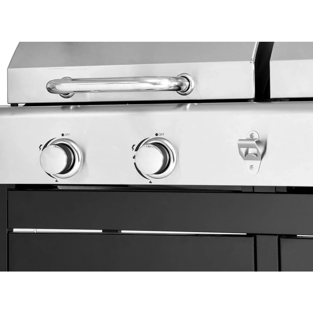 Grill gazowo-węglowy „Western” 2 w 1 – Czarny