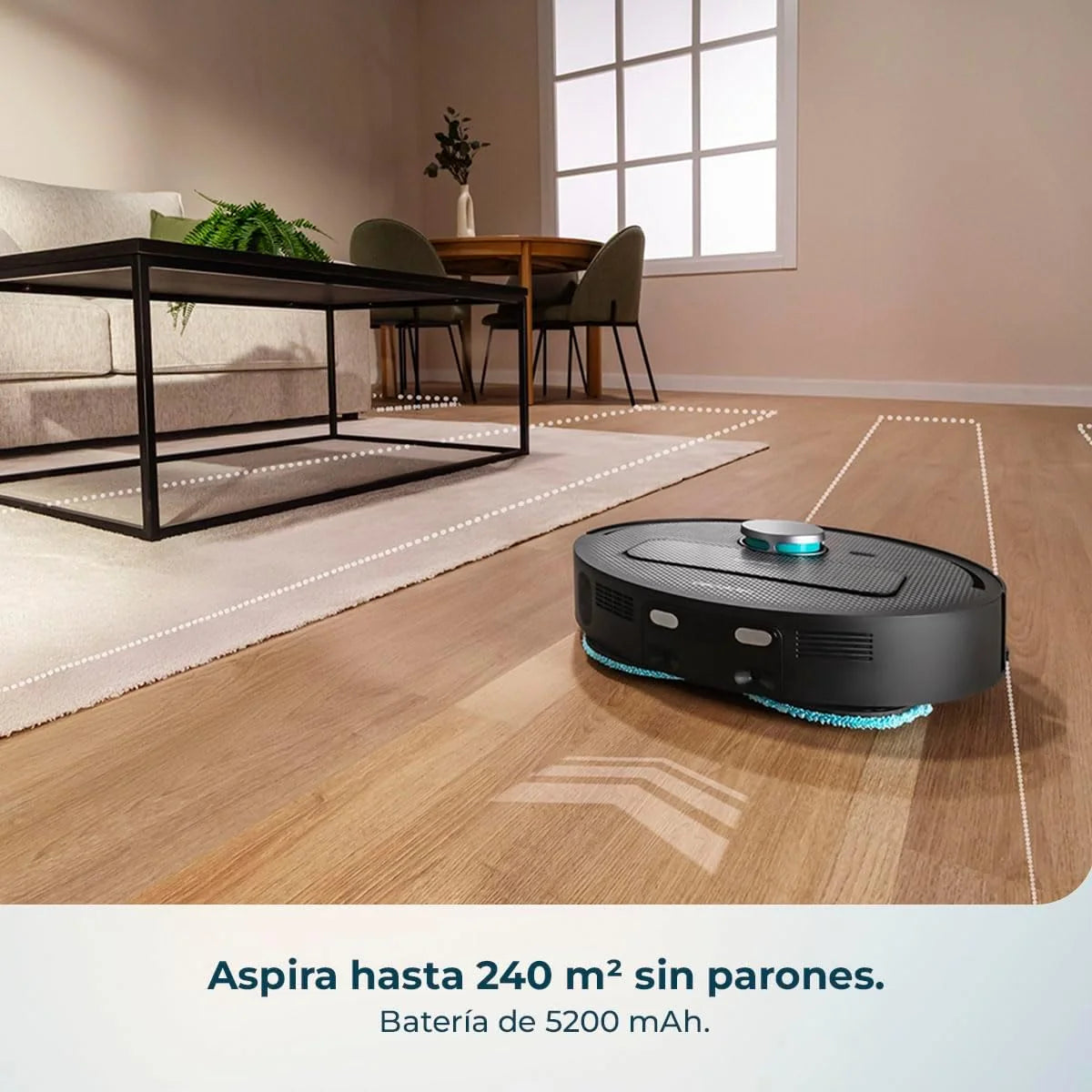 Robot odkurzająco-mopujący Cecotec z bazą samoczyszczącą i aplikacją Conga X50 X-Treme. Nawigacja laserowa, interaktywne mapowanie, 15000 Pa, autonomia 240 minut, podnoszone mopy, baza z 3 pojemnikami