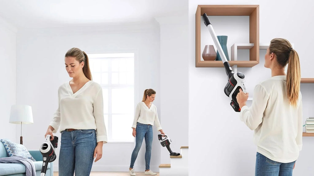 Bosch BBS611AM Unlimited Seria | 6 – Odkurzacz 2w1 pionowy i ręczny, bezworkowy i bezprzewodowy, akumulator 18V, kolor biały
