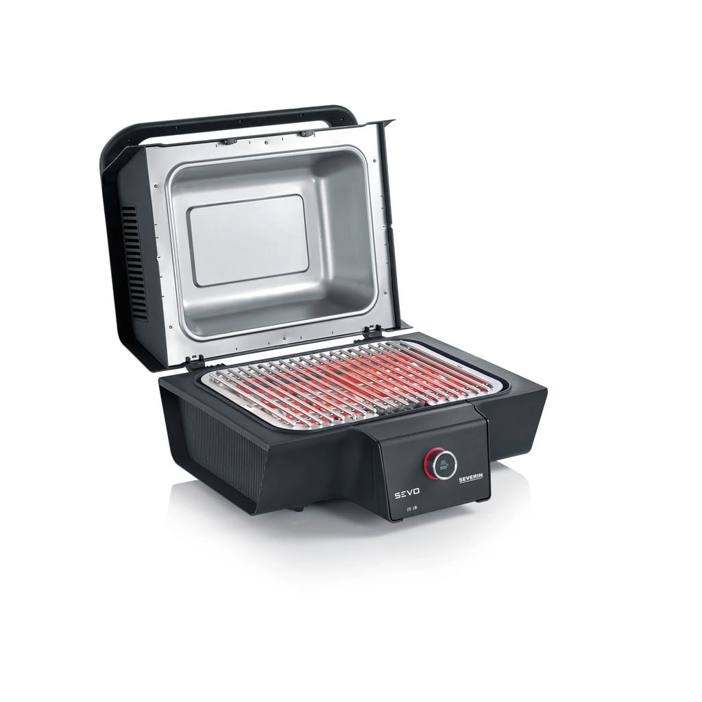 Grill elektryczny Barbacoa z cyfrowym wyświetlaczem OLED Sevo GT czarny PG 8106 Severin
