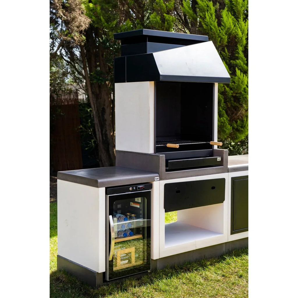 Tuozi - Grill Murowany Na Drewno I Węgiel Model Kitaway Otte (szary/biały - 84 X 63 X 206 Cm) Nr ref: T00170