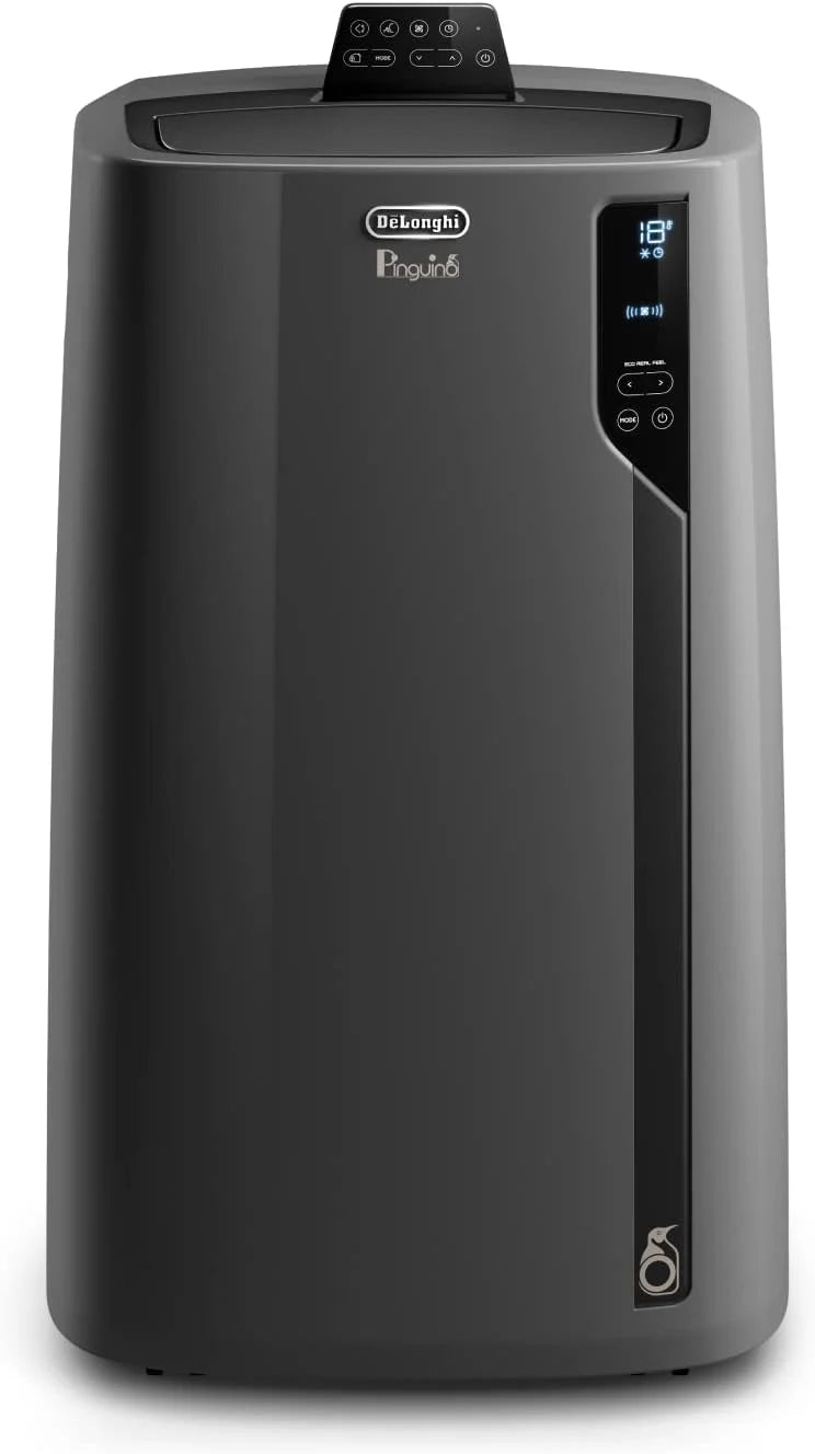 Pingüino PACEL112 Silent, cichy przenośny klimatyzator z technologią Eco Real Feel i Cool Surround, funkcja osuszania, 2.9 kW, 63 dB, plastik, czarny, klasa A, do 110m3