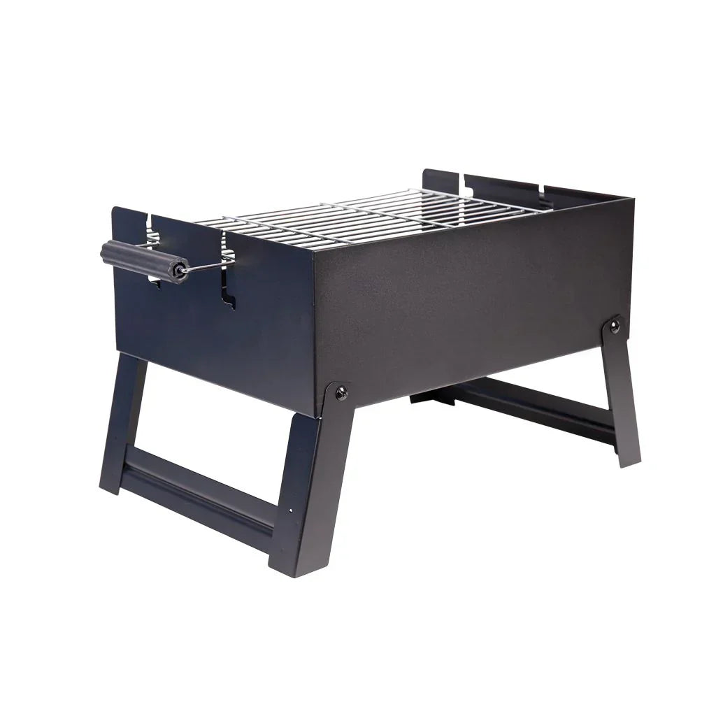 Cofan Przenośny Grill Węglowy | Chromowany Ruszt Stalowy | Składany Grill | Z Uchwytami Bocznymi | Idealny Na Kemping, Do Ogrodu I Na Taras | Wymiary: 45,5 X 34,5 X 31,5 Cm