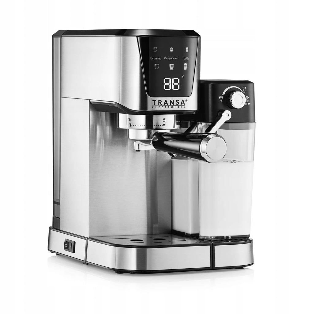 Portafilter espresso machine with AUTOMATIC LCD frother ULKA 20 BAR pump
