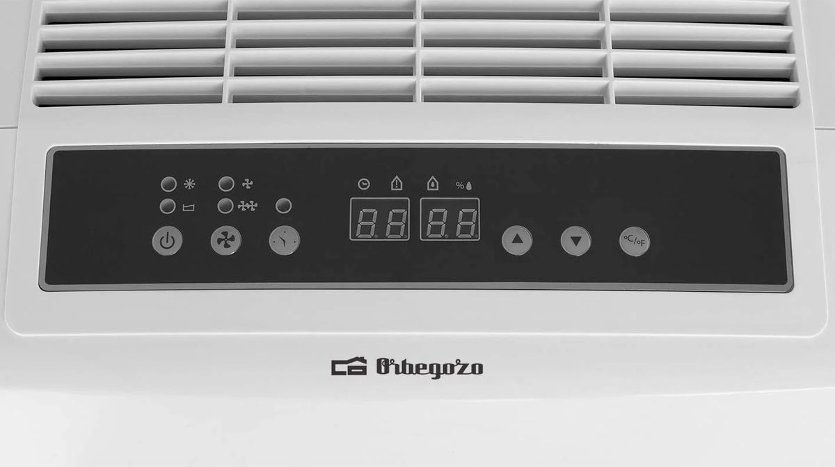 Orbegozo Dh 3000, osuszacz powietrza o wydajności 30L/dzień, czynnik chłodniczy R290, zbiornik 5,8L, powierzchnia działania 120 M2, system zapobiegający zamarzaniu, 495 W, 2 prędkości