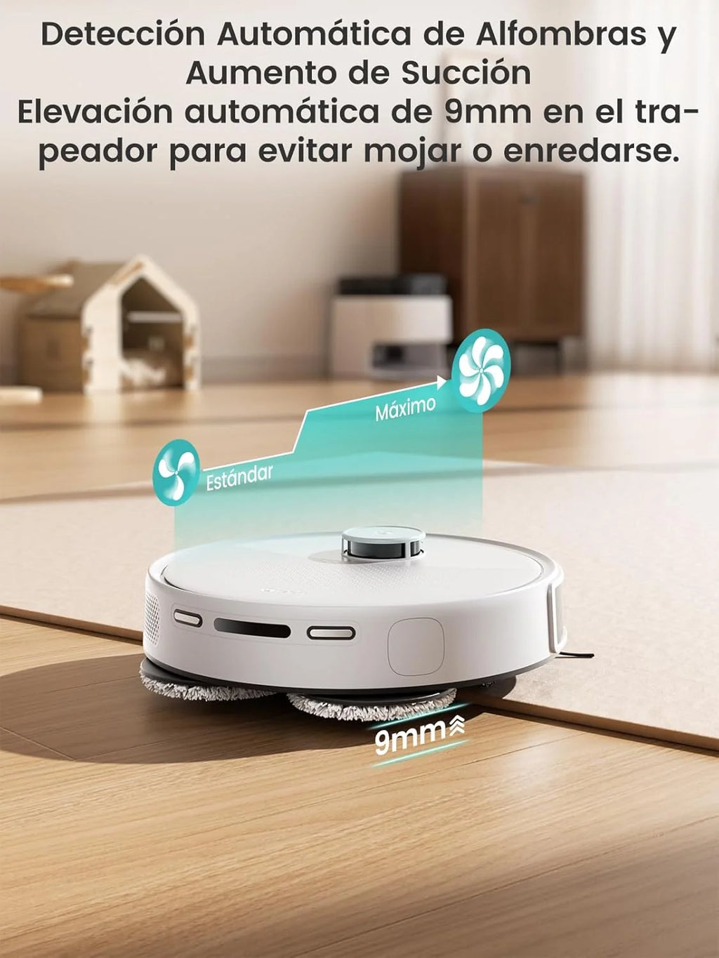Lefant M3 Robot Odkurzający i Myjący z Bazą Samoczyszczącą, Nawigacja Laserowa dToF, Inteligentne Mapowanie, Unikanie Przeszkód PSD 190°, 12000Pa, Czas Pracy 220min, WiFi/Alexa/APP/i Watch, 2,4G & 5G