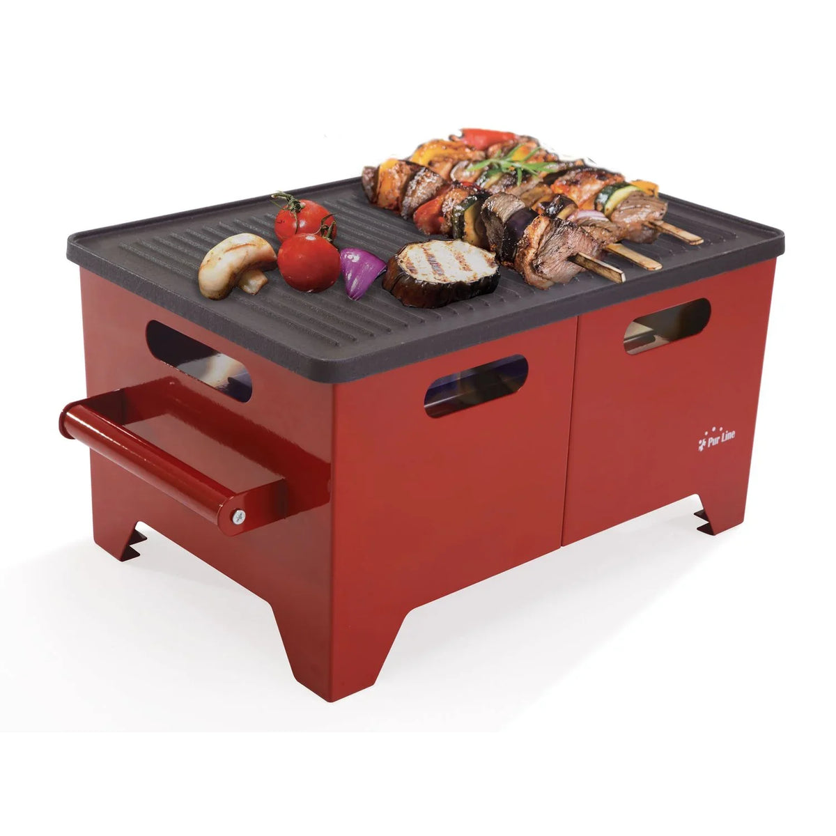 Grill Etanolowy 1.2l Czarny Stalowy z Żeliwną Płytą