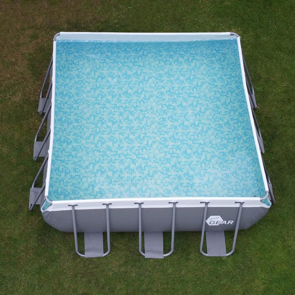 yourGEAR Basen Rodzinny XL 3x3m - Basen Ogrodowy z Wytrzymałą Stalową Ramą, 8100L