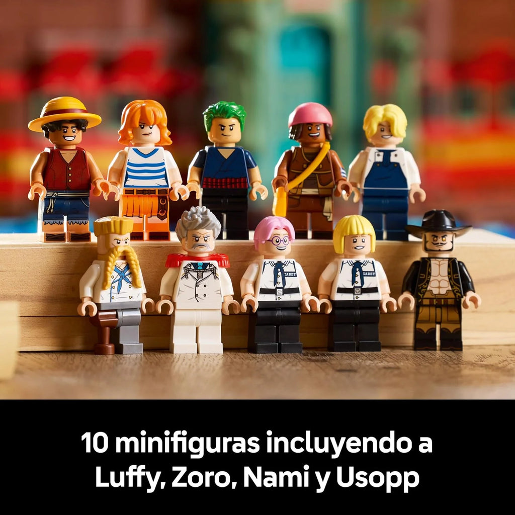 One Piece Restaurante Flotante Baratie - Model Statku dla Dorosłych - Dekoracja Anime ze Szczegółowym Wnętrzem i 10 Minifigurkami W Tym Luffy, Nami i Sanji - Prezent dla Fanów 75640