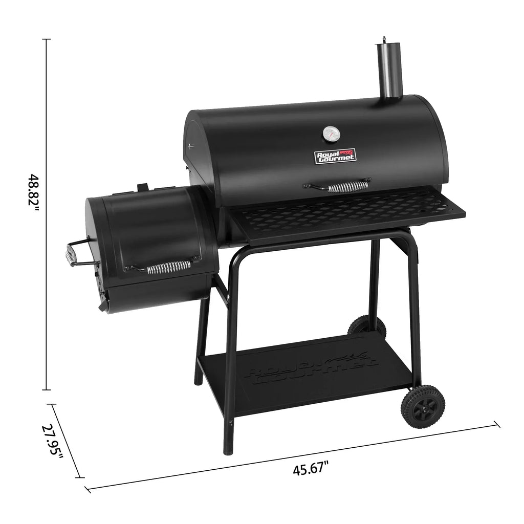 2026 Royal Gourmet CC1830F 30" grill węglowy z boczną wędzarnią