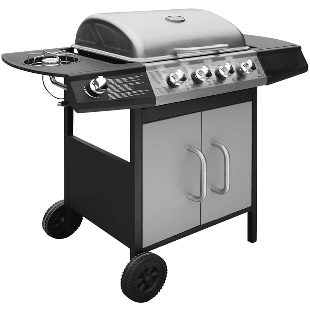 Grill gazowy Barbacoa 4+1 palniki, czarno-srebrny V8143 (model 2026)