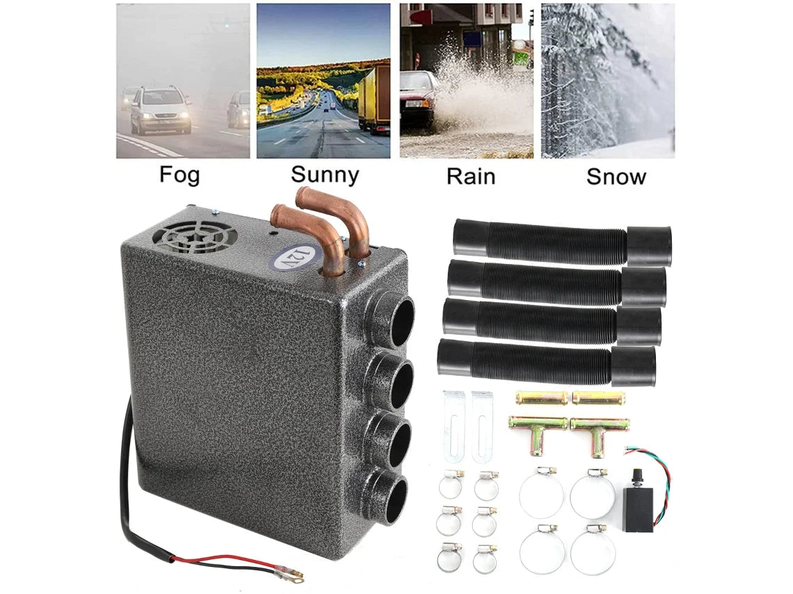 Nagrzewnica samochodowa, 12 V, 80 W, miedziany rdzeń grzejny, energooszczędna, niski poziom hałasu OEM