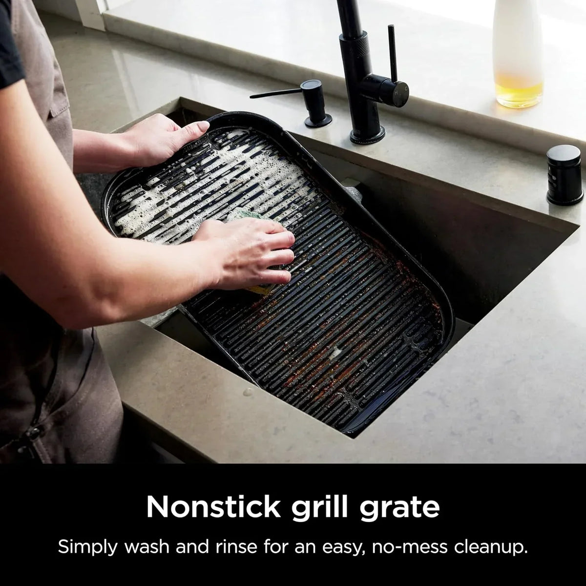 Ninja Woodfire Pro XL 4 w 1, grill i wędzarnia ogrodowa, termometr, główny grill 4 w 1, grill wędzarniczy, zewnętrzna frytkownica powietrzna, piekarnik, przenośny, grill elektryczny, ciemnoszary, model OG850