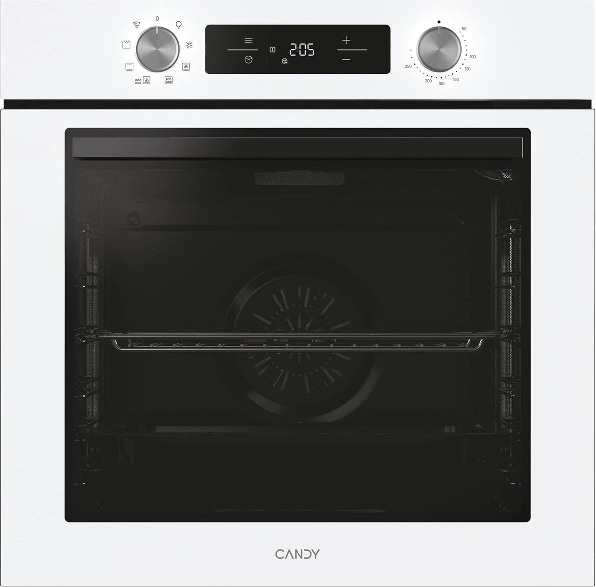 Candy Bake 600 CA6 N3T1HTW Piekarnik Wielofunkcyjny, 78L, Przepisy przez aplikację hOn, 1 Taca i 1 Ruszt, Czyszczenie Hydrolityczne, Konwekcja + Wentylator, 9 Funkcji, Ready UX, Biały