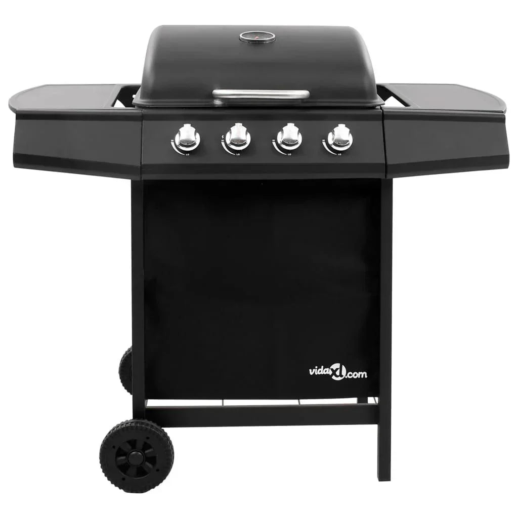Grill Gazowy Czarny Z 4 Palnikami Vidaxl