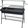 Imex EL ZORRO 71764 – Grill z płytą do smażenia i podnośnikiem, czarny, 80x50x115cm