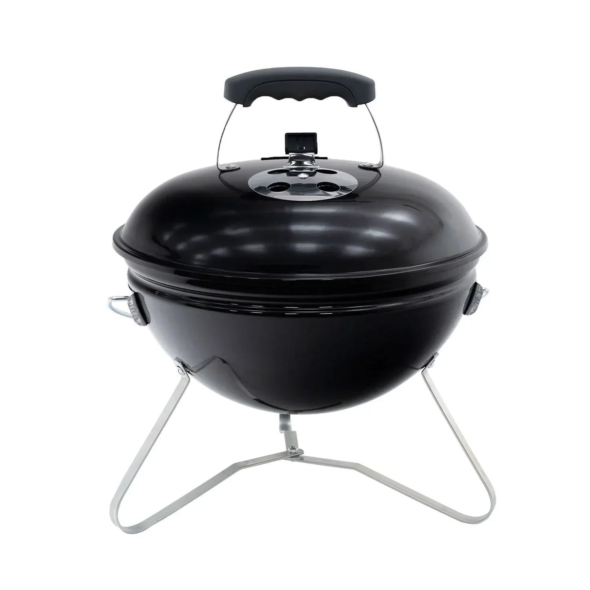 Przenośny Grill Węglowy Stołowy Kekai Tahoe 37x37x44 cm Pokrywa Z Systemem Transportu I Blokady Emaliowany Czarny