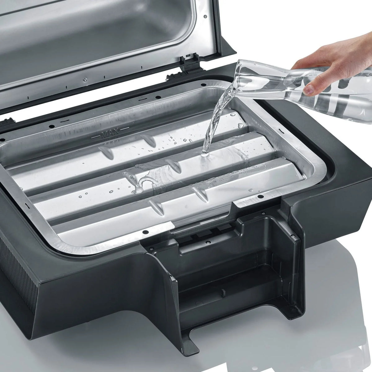 Grill elektryczny Barbacoa z cyfrowym wyświetlaczem OLED Sevo GT czarny PG 8106 Severin