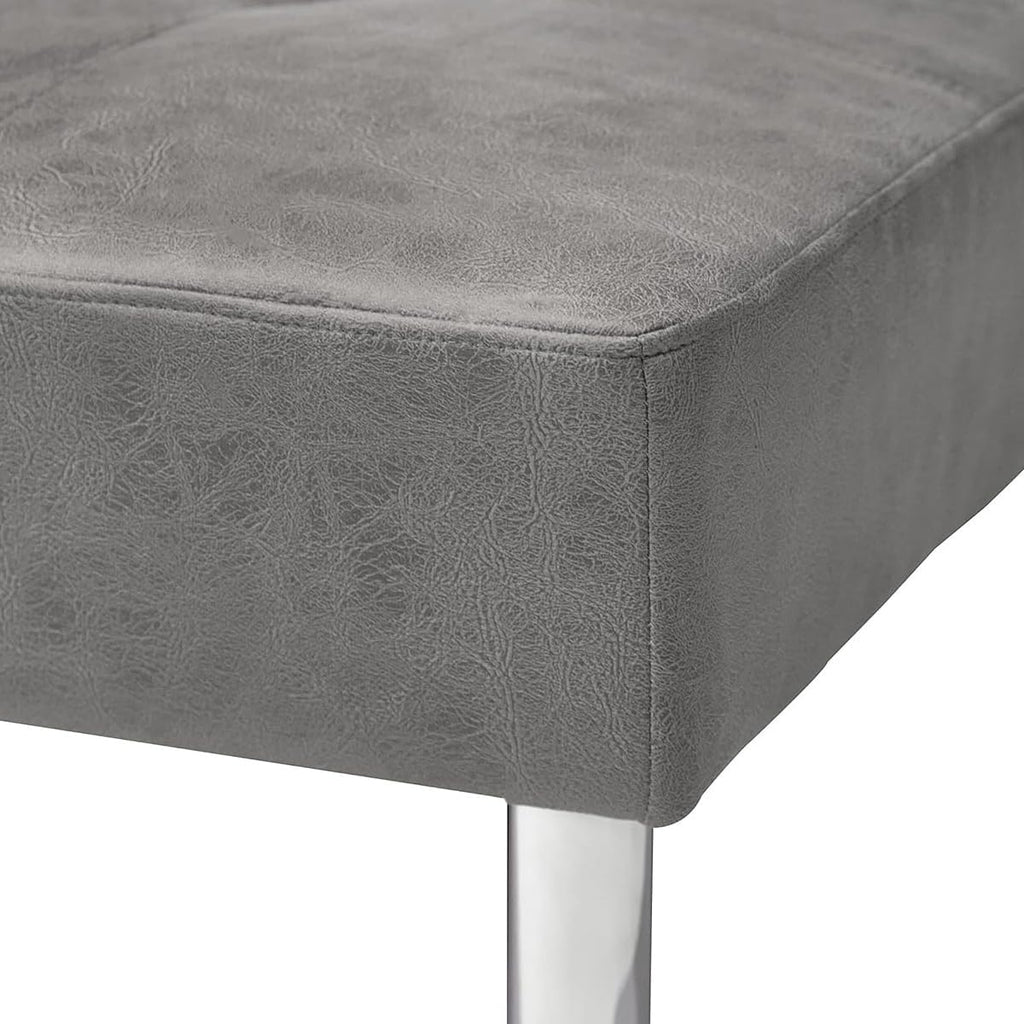 Mattfy - Sofa Rozkładana Clic Clac 3-osobowa Model Milos, Nowoczesny Design, Praktyczna i Funkcjonalna, Wykończenie w Kolorze Szarym
