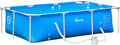 Outsunny Basen Rozporowy 252x152x65 cm z Pompą Filtrującą 1200L/H Prostokątny Basen Ogrodowy dla Dorosłych i Dzieci 2163L Niebieski