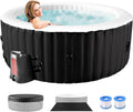 Dmuchane jacuzzi dla 4 osób, 2400 W do użytku wewnątrz/na zewnątrz, zimowy basen spa ze 120 dyszami powietrznymi, zabezpieczenie przed mrozem, 799 litrów, szczelne, energooszczędne