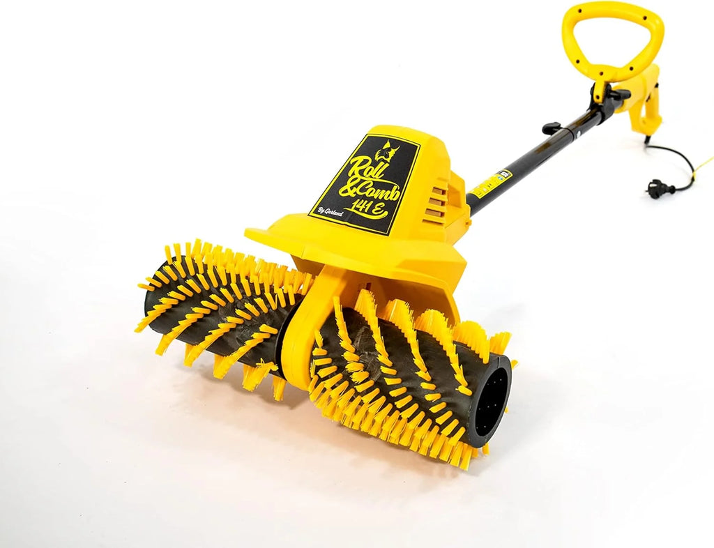 Garland Roll&Comb 502E-V19 - Elektryczna szczotka/zamiatarka do sztucznej trawy, podłączana do sieci - moc 1600 W, waga 15,6 kg, szerokość robocza 40 cm z regulacją wysokości. Worek na trawę o pojemności 40 l. Odpowiednia do powierzchni do 350 m2.
