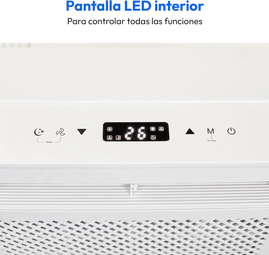 Klimatyzator MEDION Smart Split do przyczepy kempingowej P502 (5000 BTU, 3 w 1, chłodzenie, osuszanie, wentylator, do 12 m², idealny do przyczep kempingowych, kamperów, tryb nocny, WiFi, aplikacja, MD 37735)