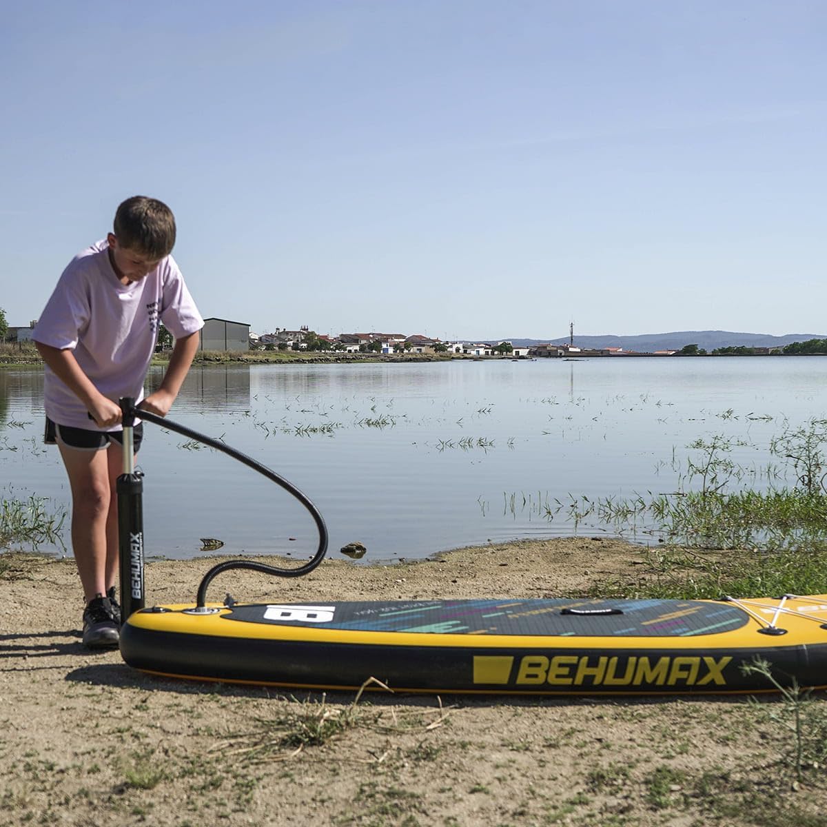 BEHUMAX - Nadmuchiwana deska SUP Be Wave Kids 8.6" Antypoślizgowa Powierzchnia, Demontowalne Wiosło, 260 x 76 x 15 cm, 15 PSI, Specjalny Zestaw Akcesoriów